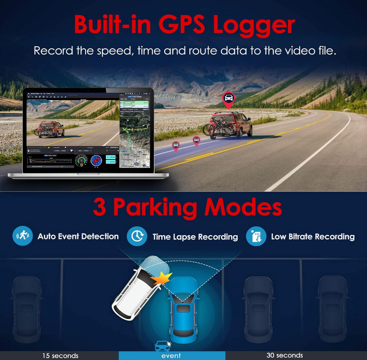 VIOFO A119 V3 - 2K 60 fps Dash Cam - Compact Front Camera - Quad HD 2560 * 1600P