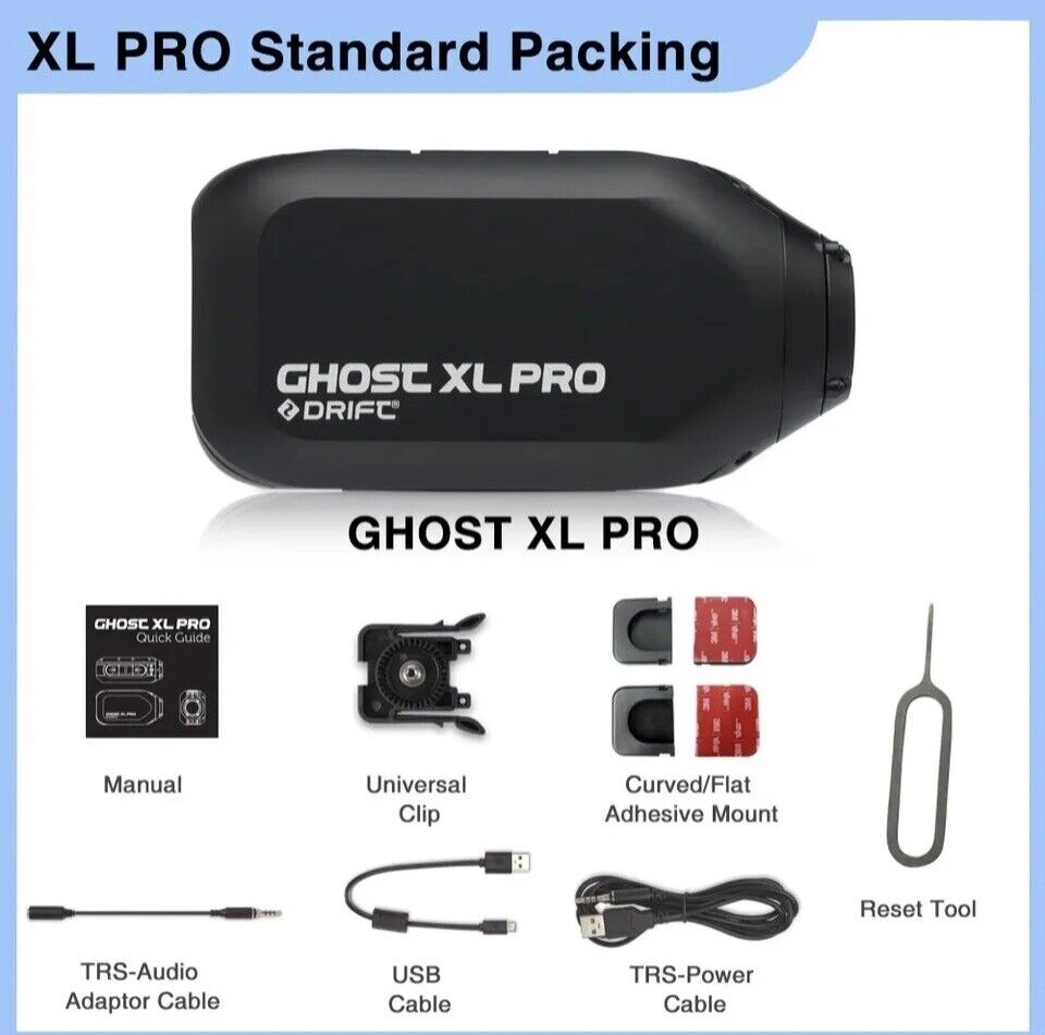 Drift Ghost XL PRO - Motorcycle Helmet Camera 4k - Motorbike Dash Cam - Best Action Cam