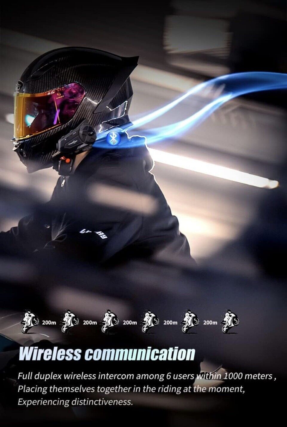 Freedconn R1 PRO Motorcycle Helmet Intercom Bluetooth Headset Interphone FM