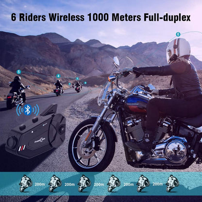 Freedconn R1 Plus 1000M Motorcycle Helmet Intercom And Camera Bluetooth Headset