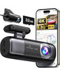 Redtiger F9 - Dash Cam 4K Front and Rear 1080P, 5.8GHz WiFi GPS Car Camera with 32GB Card, Dual Dash Camera for Cars, Loop Recording, Night Vision, Parking Mode, App Control, Support 256GB Max