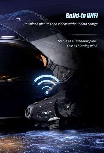 Freedconn R1 PRO Motorcycle Helmet Intercom Bluetooth Headset Interphone FM